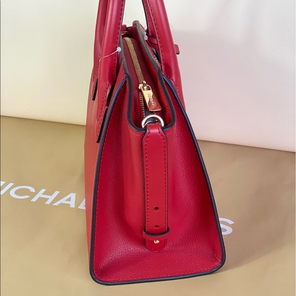 Michael Kors Small Avril Satchel Crossbody Red - Picture 4 of 9